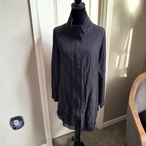 Soft Surroundings Charcoal Trench Coat